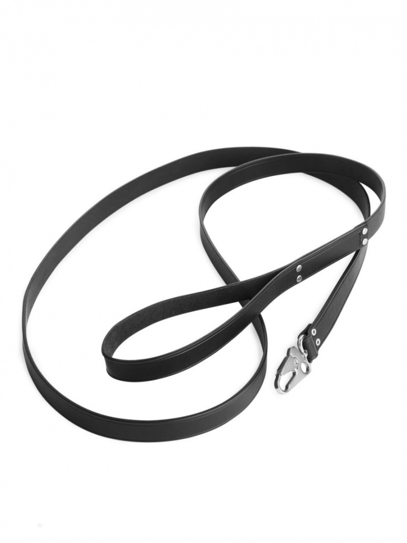 Alte Accesorii Arket Piele Dog Lead Barbati Negrii | Romania-WOSQ36970