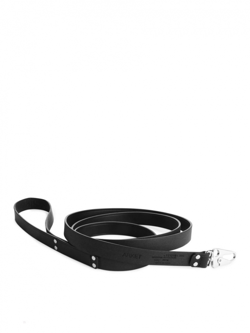 Alte Accesorii Arket Piele Dog Lead Barbati Negrii | Romania-WOSQ36970