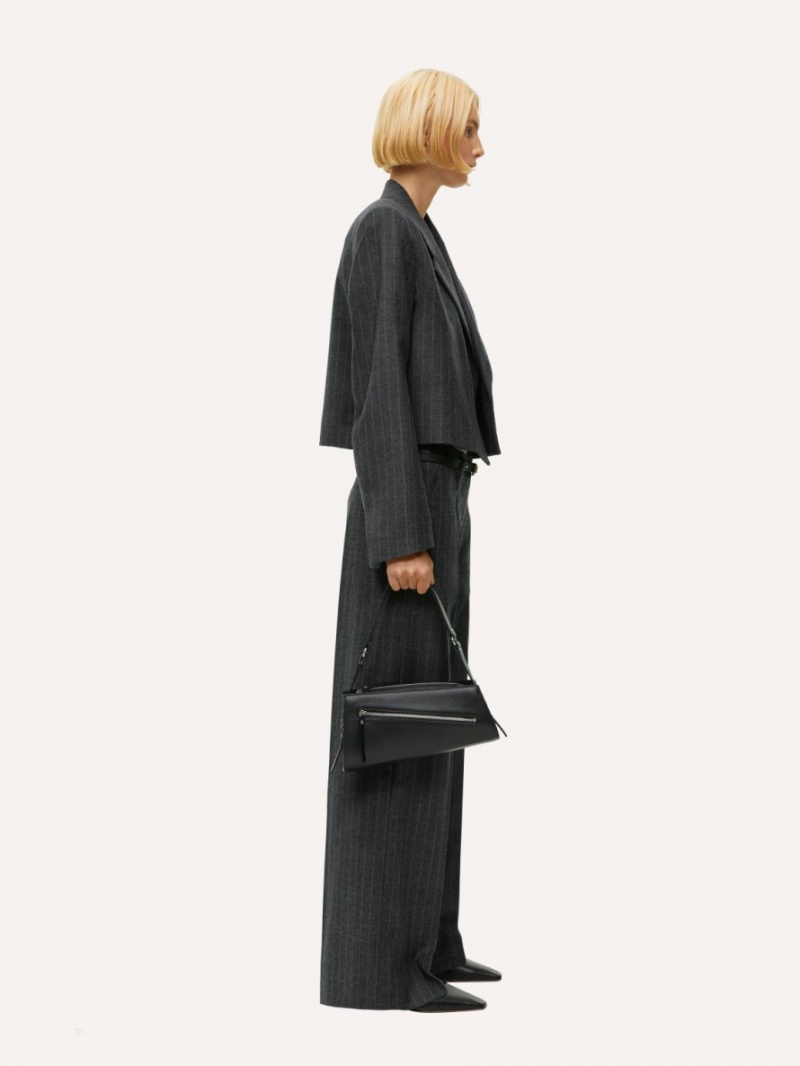 Blazer Arket Cropped Lână Blend Dama Gri Inchis | Romania-RLNS39516