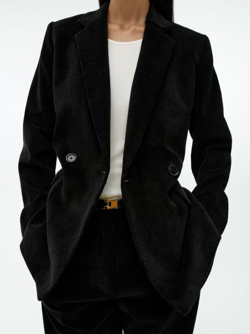 Blazer Arket Double-Breasted Corduroy Dama Negrii | Romania-GLJC09172