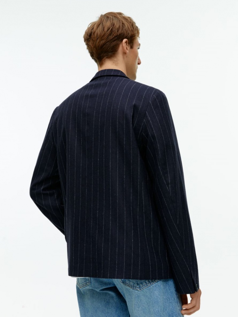 Blazer Arket Lână Blend Barbati Bleumarin | Romania-CAFS52376