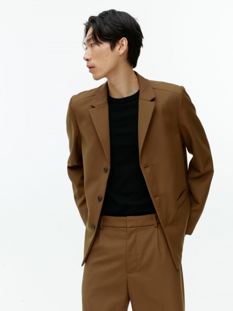 Blazer Arket Lână Blend Barbati Maro | Romania-KYGH82954