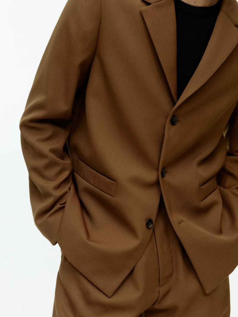 Blazer Arket Lână Blend Barbati Maro | Romania-KYGH82954
