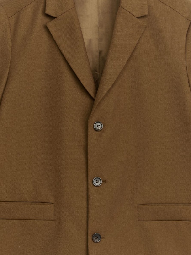 Blazer Arket Lână Blend Barbati Maro | Romania-KYGH82954