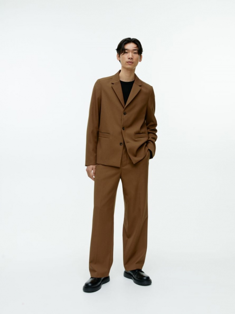 Blazer Arket Lână Blend Barbati Maro | Romania-KYGH82954