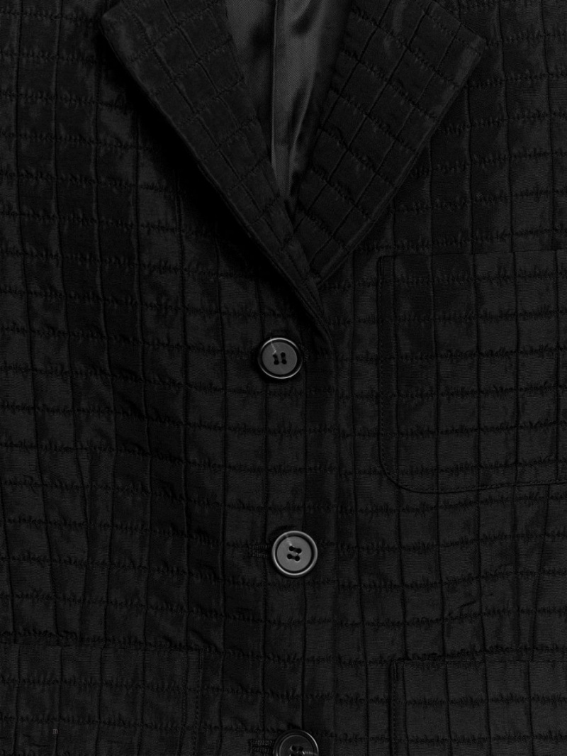 Blazer Arket Matlasat Dama Negrii | Romania-QOSV02143