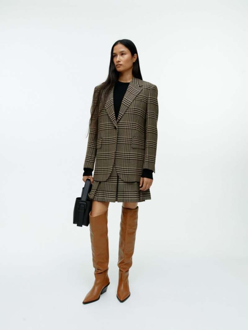 Blazer Arket Oversized Lână-Blend Dama Bej Maro | Romania-YJBV43715
