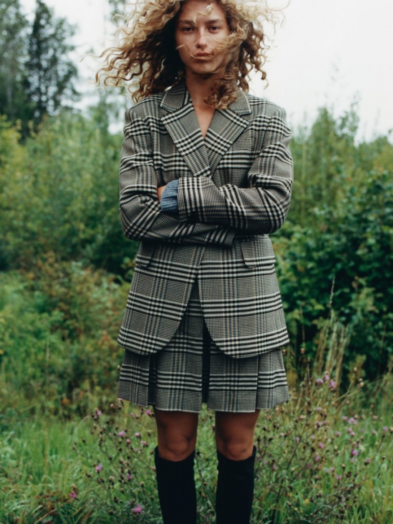 Blazer Arket Oversized Lână-Blend Dama Bej Maro | Romania-YJBV43715
