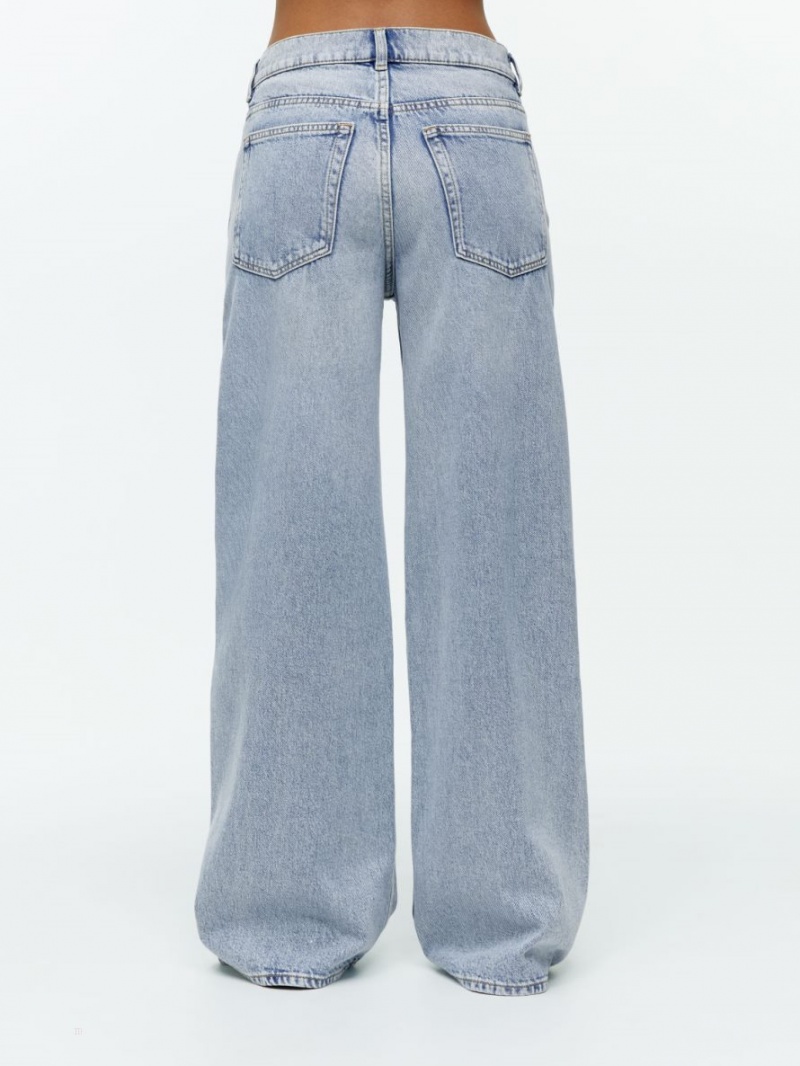 Blugi Arket CLOUD Low Loose Dama Albastri | Romania-FJDW28049