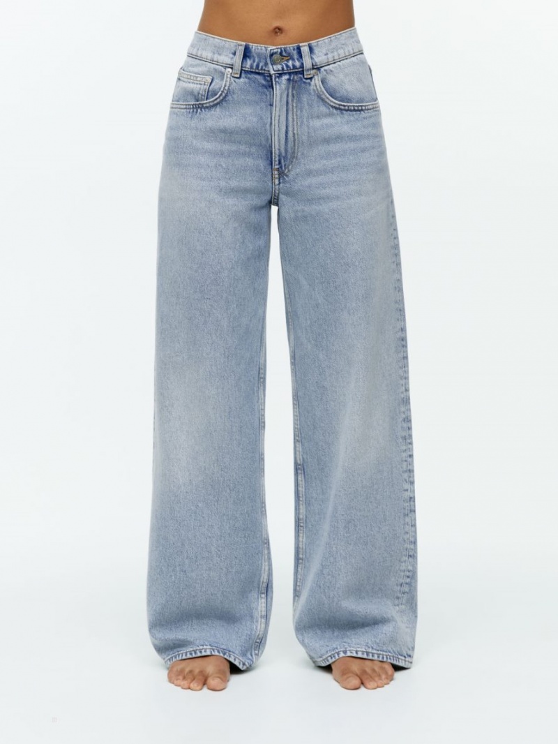 Blugi Arket CLOUD Low Loose Dama Albastri | Romania-FJDW28049