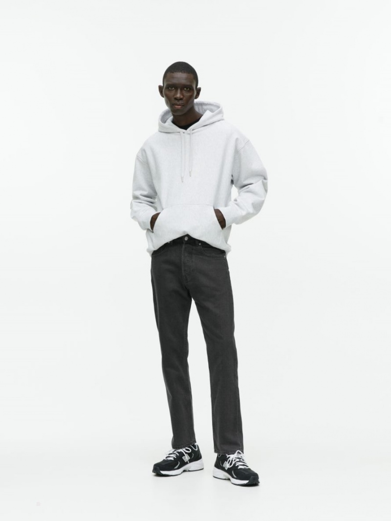 Blugi Arket COAST Relaxed Tapered Barbati Negrii | Romania-KOUA46980