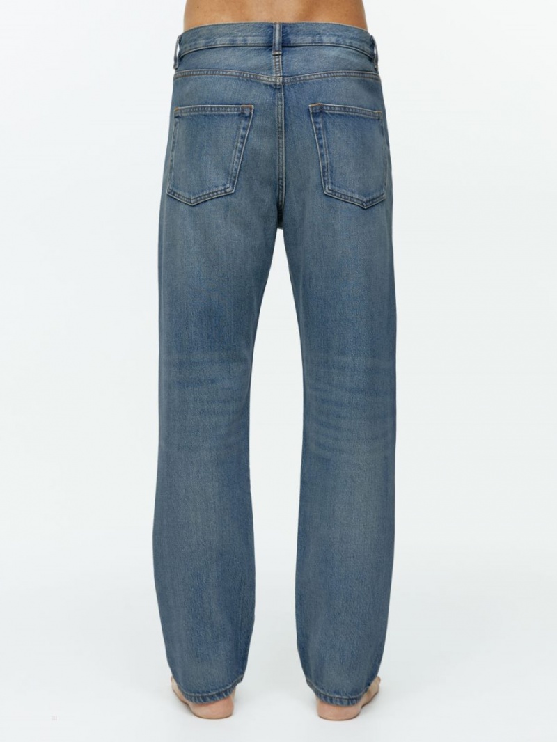 Blugi Arket COAST Relaxed Tapered Barbati Albastri Inchis | Romania-MRJW52703