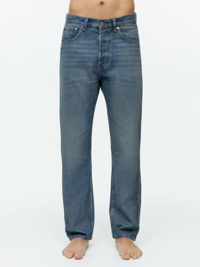 Blugi Arket COAST Relaxed Tapered Barbati Albastri Inchis | Romania-MRJW52703
