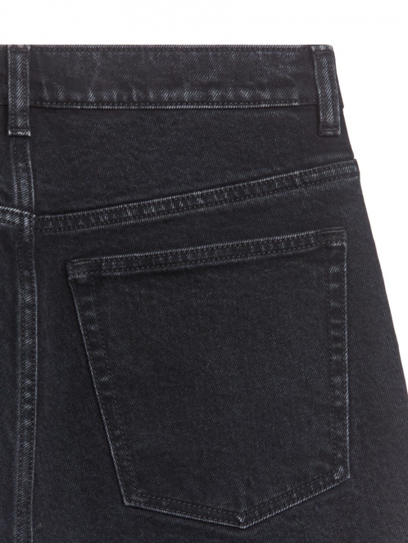 Blugi Arket FERN CROPPED Flared Stretch Dama Negrii | Romania-CSYW16758