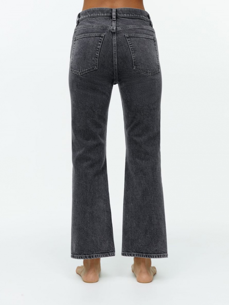 Blugi Arket FERN CROPPED Flared Stretch Dama Gri | Romania-ARYS28549