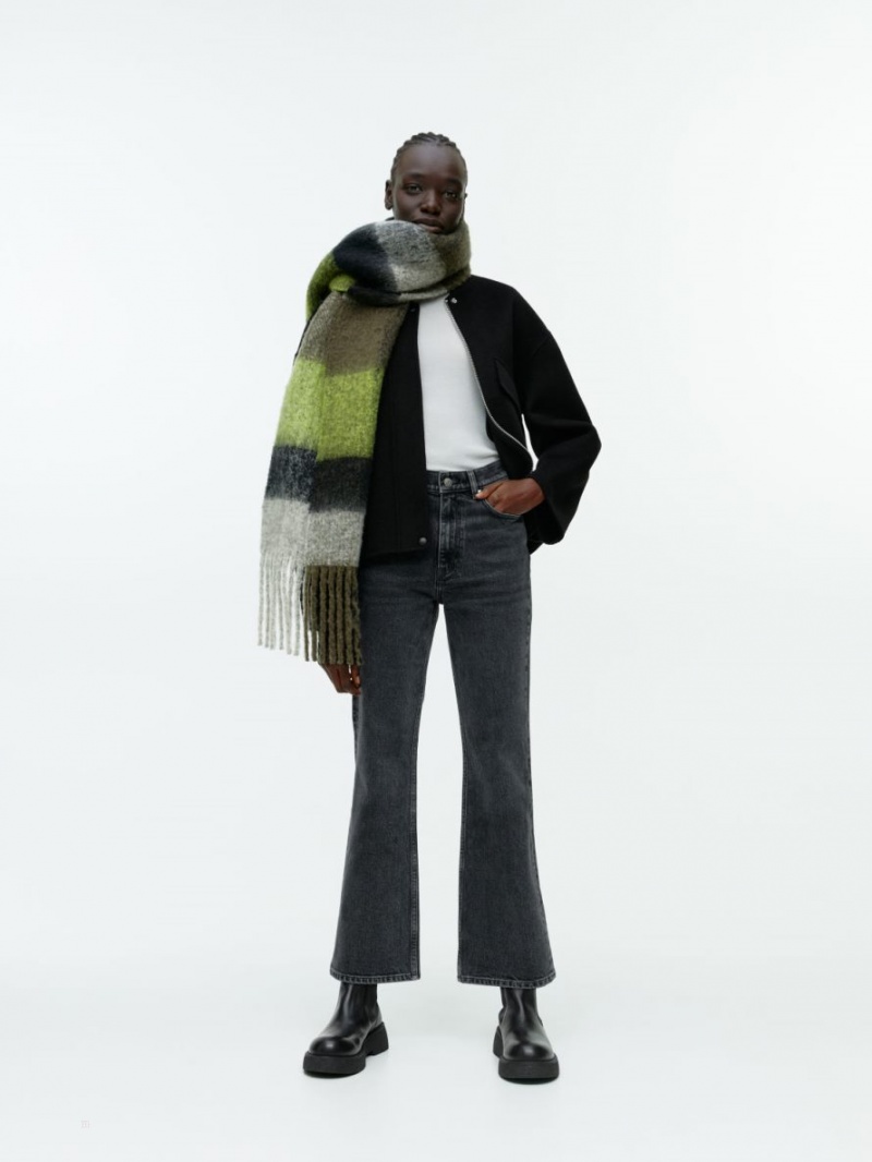 Blugi Arket FERN CROPPED Flared Stretch Dama Gri | Romania-ARYS28549