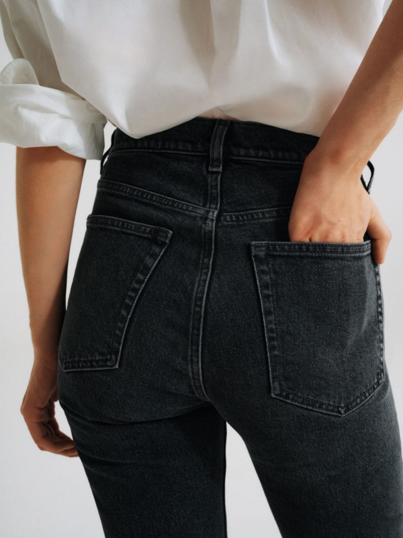 Blugi Arket FERN CROPPED Flared Stretch Dama Gri | Romania-ARYS28549