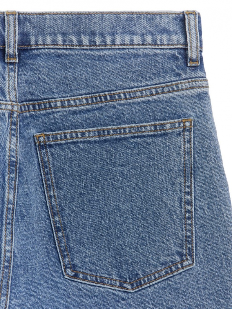Blugi Arket FERN CROPPED Flared Stretch Dama Albastri Deschis | Romania-EYMZ03782