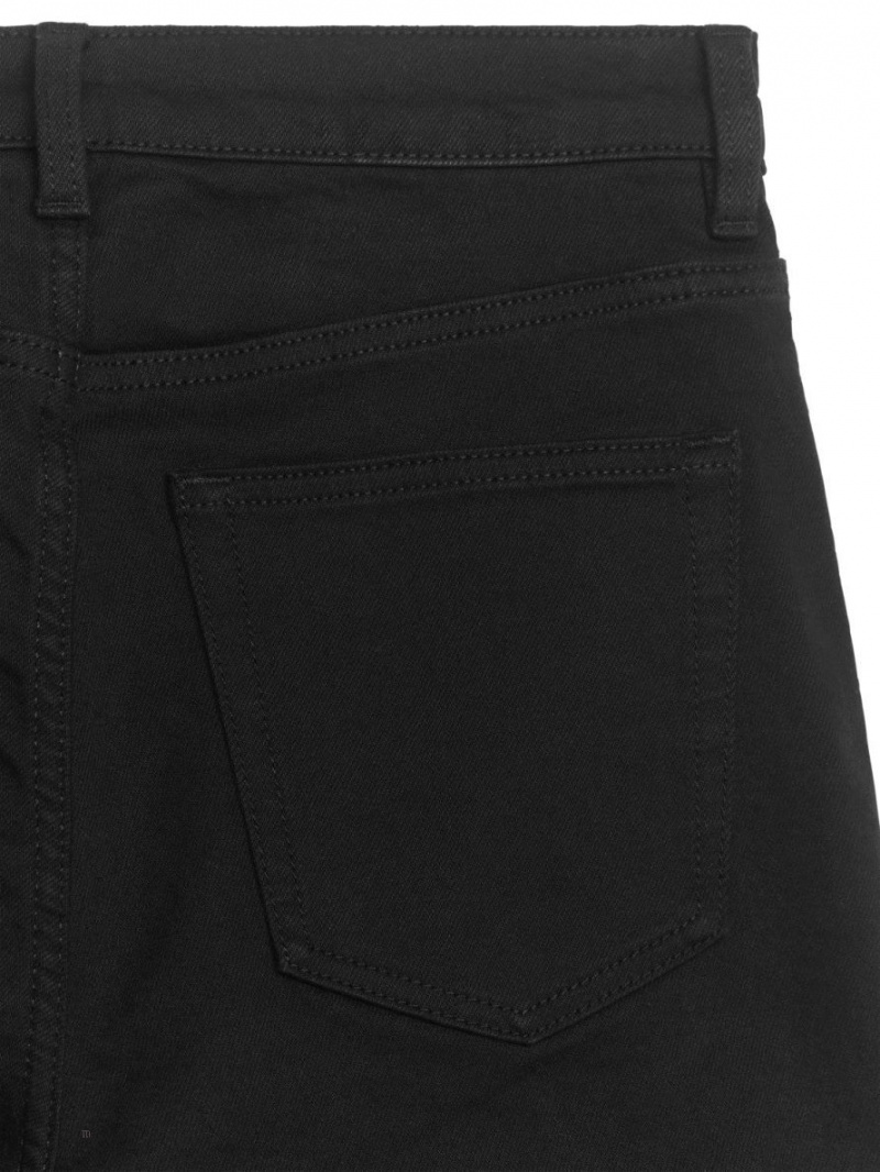Blugi Arket JADE CROPPED Slim Stretch Dama Negrii | Romania-BSCK08724