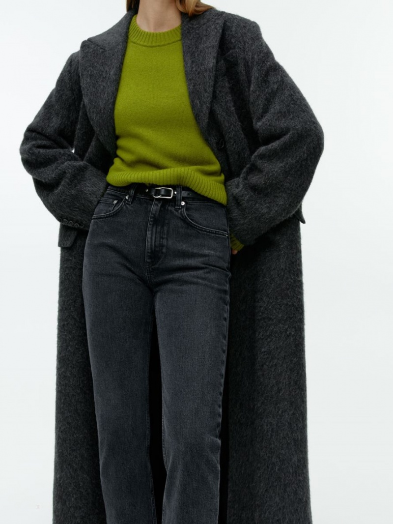 Blugi Arket JADE CROPPED Slim Stretch Dama Negrii | Romania-BQLZ76138