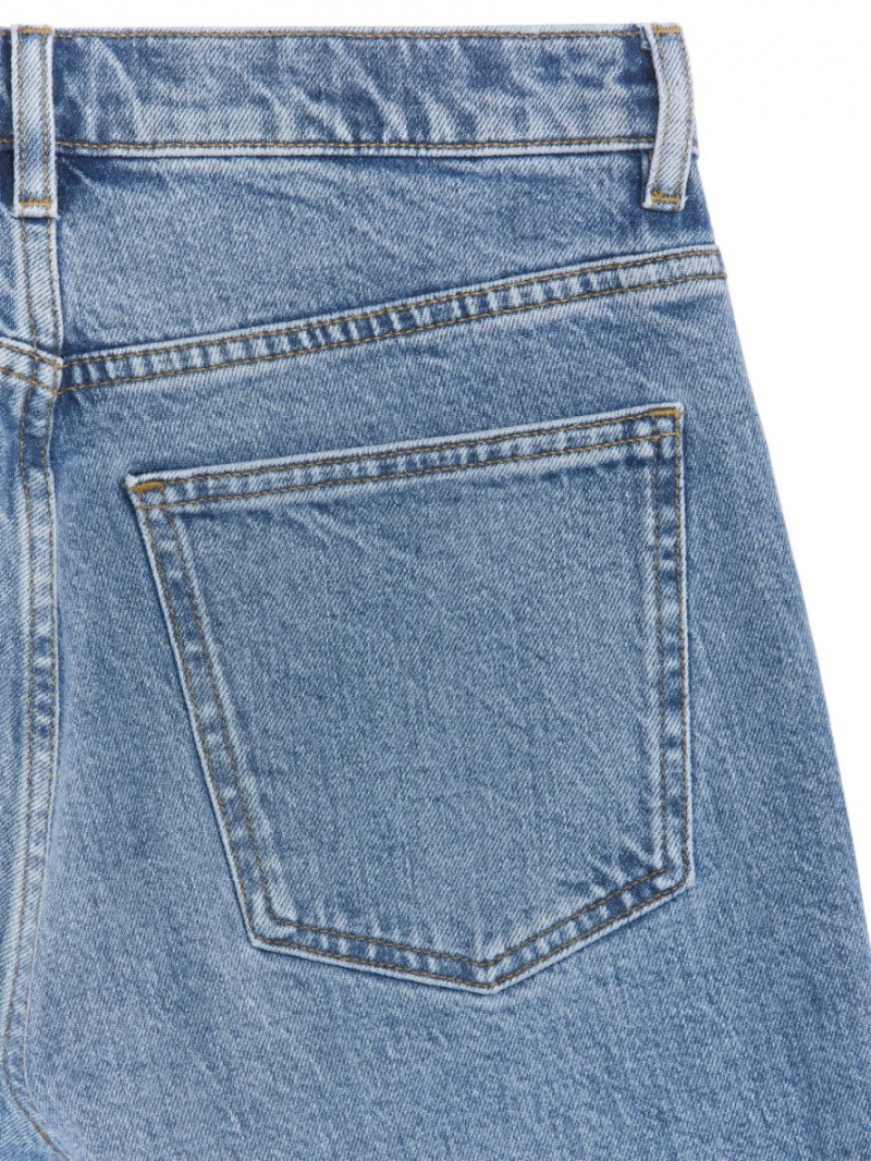 Blugi Arket JADE CROPPED Slim Stretch Dama Albastri | Romania-IJEF65413