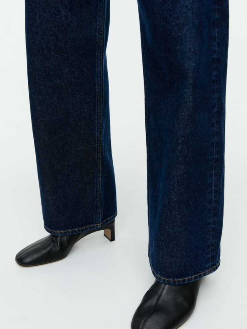 Blugi Arket LARK Loose Dama Albastri Inchis | Romania-BRPE45319