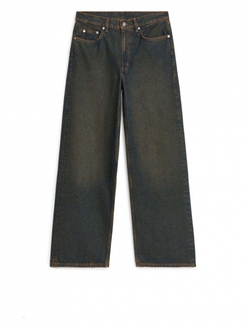 Blugi Arket LARK Loose Dama Albastri Inchis | Romania-PHQB05327