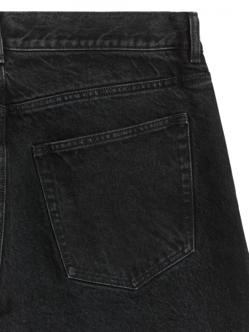 Blugi Arket LOOSE Barbati Negrii | Romania-ZVHA54271