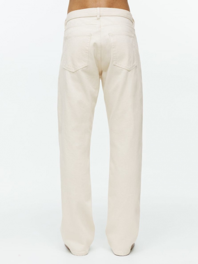 Blugi Arket OCEAN Loose Drept Barbati Bej | Romania-FLJN59261