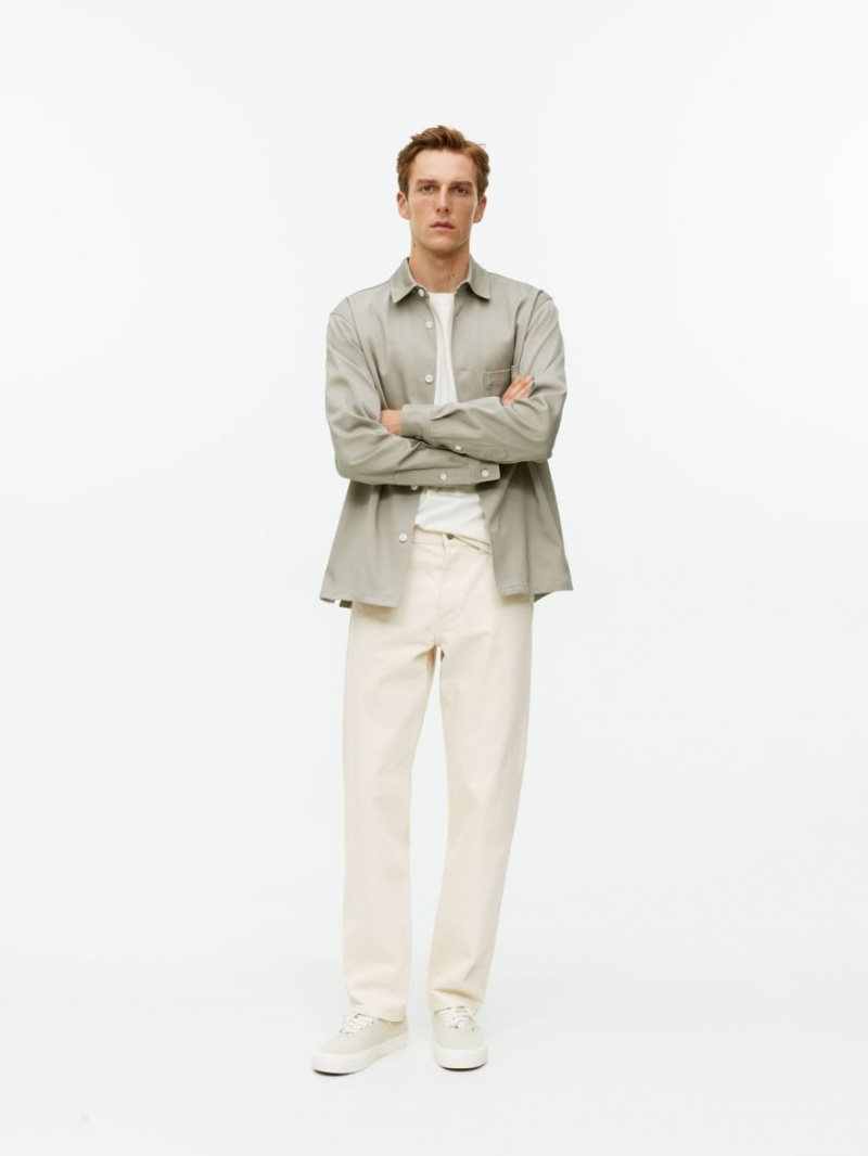 Blugi Arket OCEAN Loose Drept Barbati Bej | Romania-FLJN59261