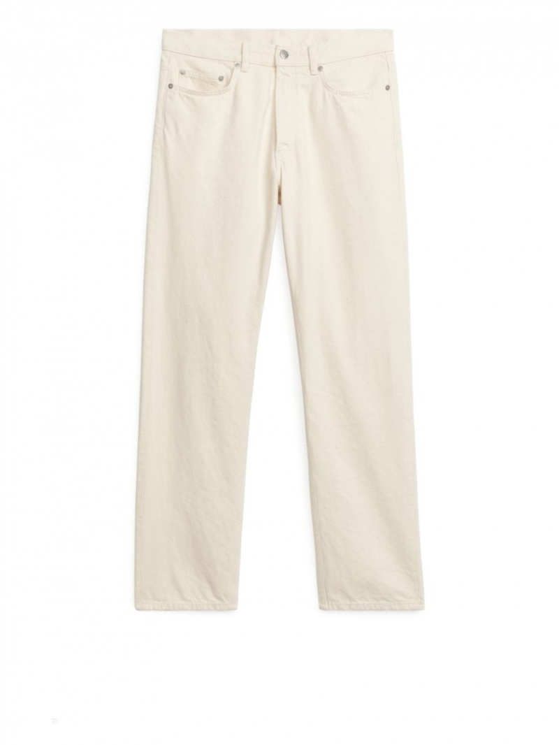 Blugi Arket OCEAN Loose Drept Barbati Bej | Romania-FLJN59261