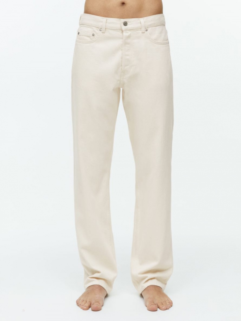 Blugi Arket OCEAN Loose Drept Barbati Bej | Romania-FLJN59261