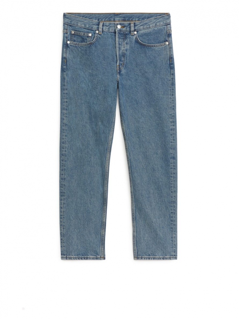 Blugi Arket PARK CROPPED Regular Drept Barbati Albastri | Romania-VGER25078