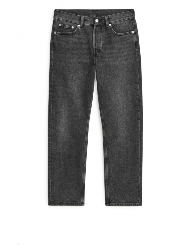 Blugi Arket PARK CROPPED Regular Drept Barbati Gri | Romania-AVHR03625