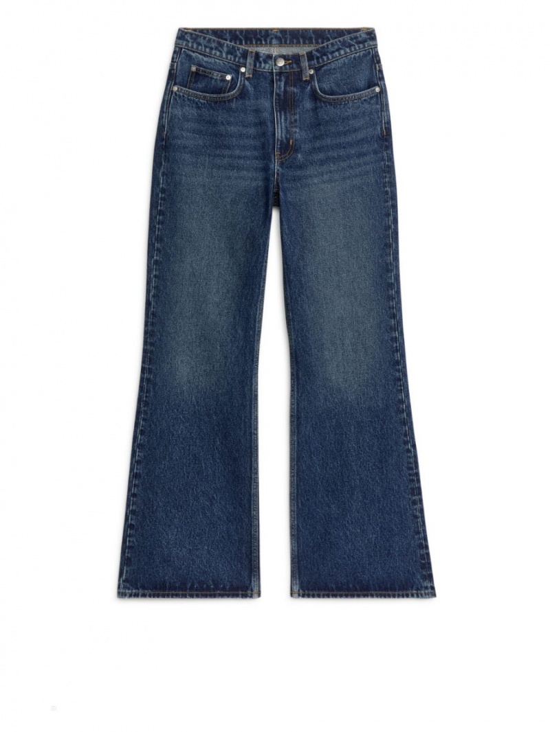 Blugi Arket REED Relaxed Flared Dama Albastri | Romania-XWNJ24876