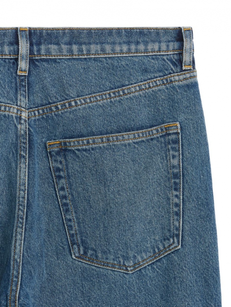 Blugi Arket SHORE Low Relaxed Dama Albastri | Romania-YCBL76459