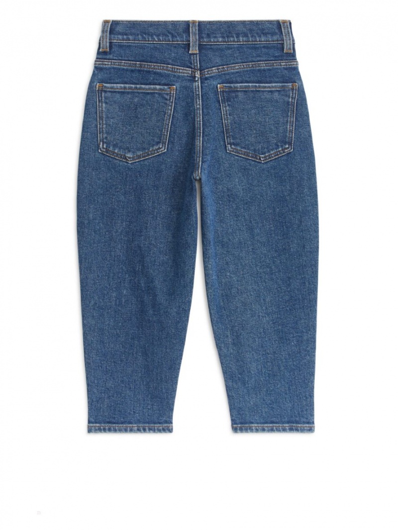 Blugi Arket Tapered Stretch Fete Albastri | Romania-ZEXR02956