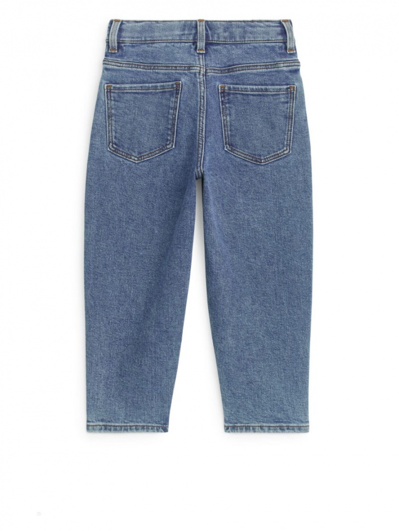 Blugi Arket Tapered Stretch Fete Albastri | Romania-UYGE65219