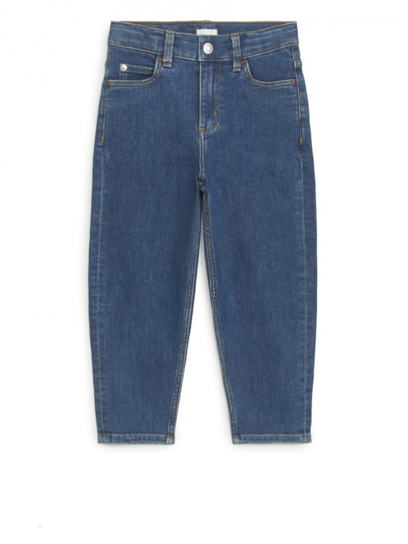 Blugi Arket Tapered Stretch Fete Albastri Inchis | Romania-FPDJ46581