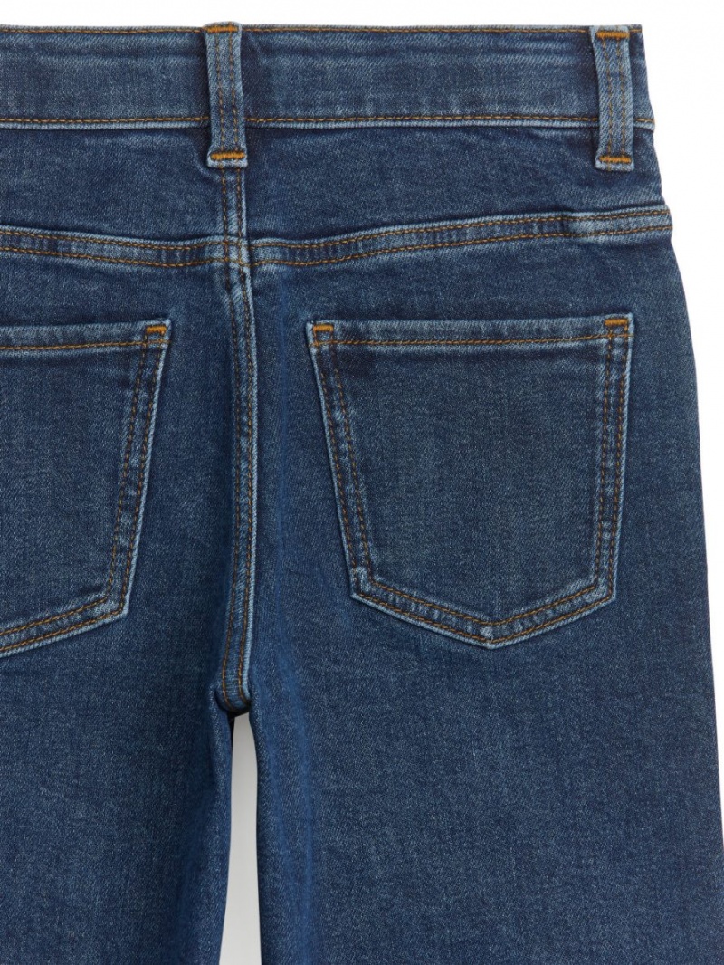 Blugi Arket Tapered Stretch Fete Albastri Inchis | Romania-XIDB86319