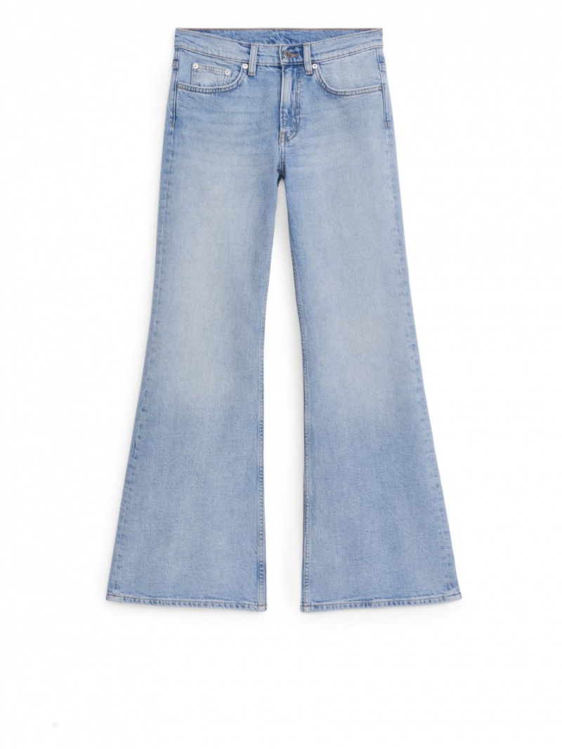 Blugi Arket WAVE Slim Flared Stretch Dama Albastri | Romania-CNUZ94532