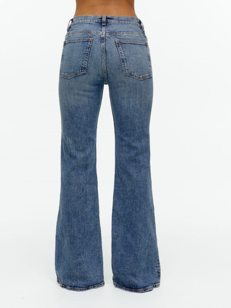 Blugi Arket WAVE Slim Flared Stretch Dama Albastri | Romania-KGZV92704