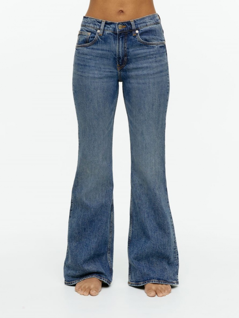 Blugi Arket WAVE Slim Flared Stretch Dama Albastri | Romania-KGZV92704
