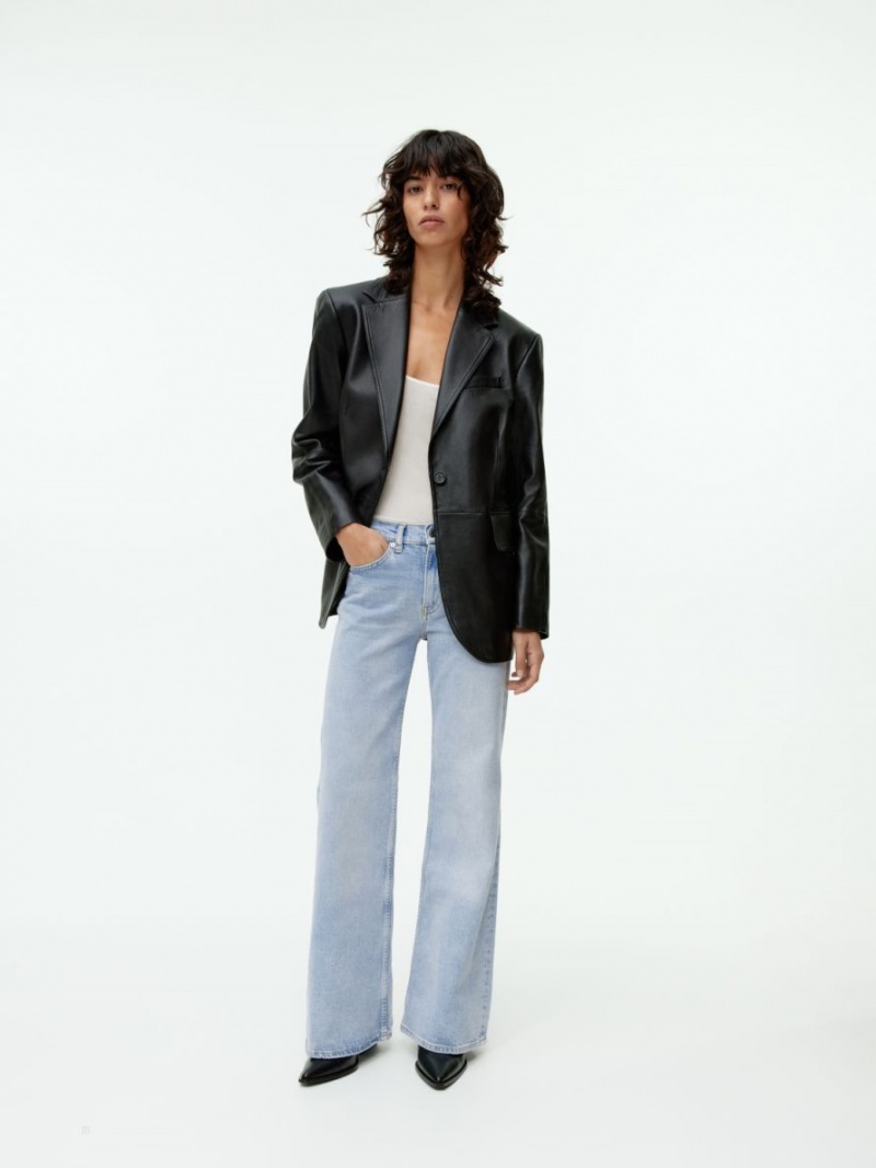 Blugi Arket WAVE Slim Flared Stretch Dama Albastri Deschis | Romania-WHPE74236