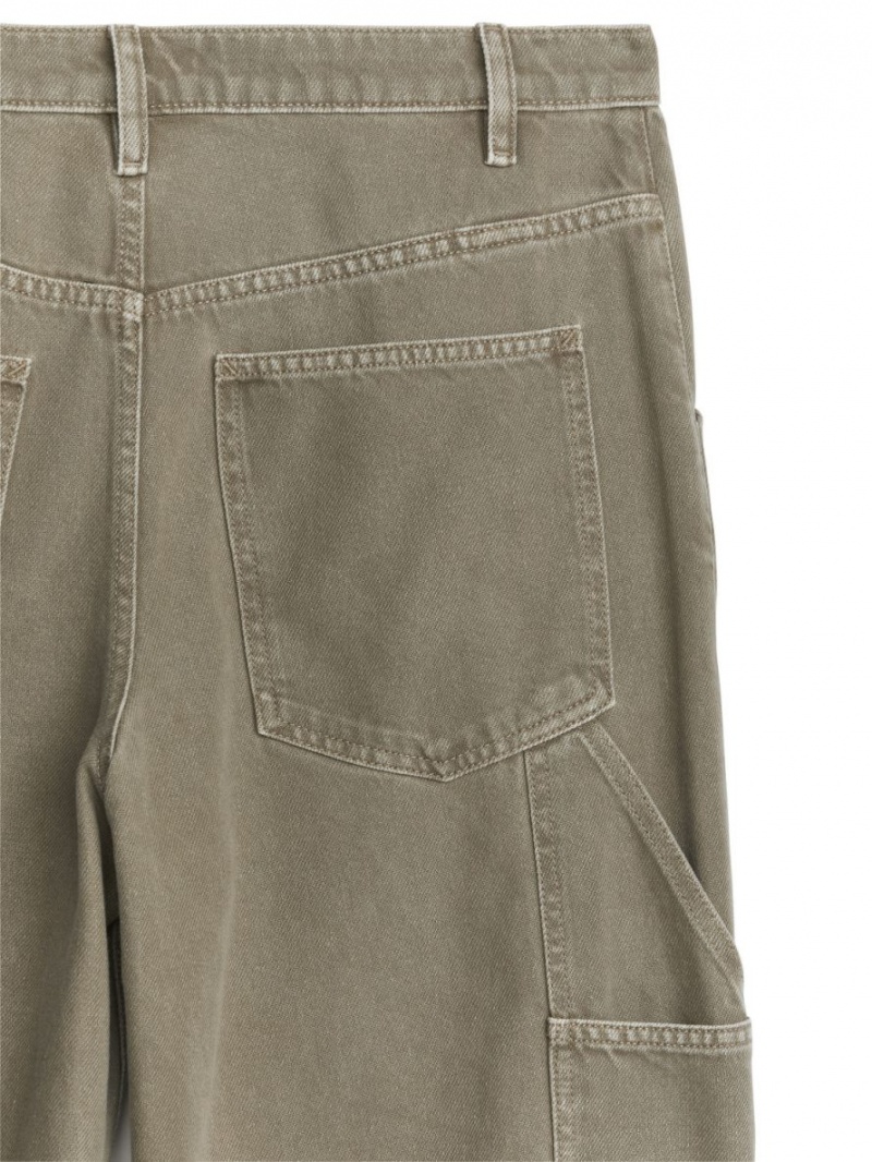 Blugi Arket WILLOW Loose Dama Bej Inchis | Romania-OQYS61082