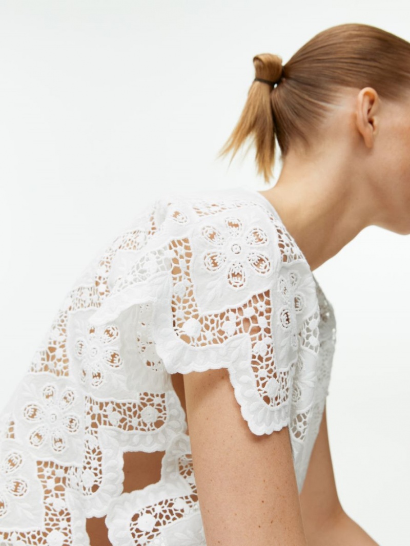 Bluza Arket Broderie Anglais Dama Albi | Romania-GZLV54230