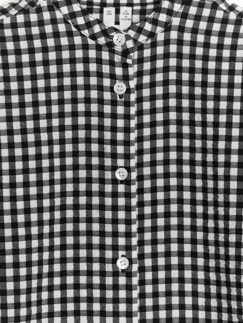 Bluza Arket Gingham Seersucker Fete Negrii | Romania-JQCH98560