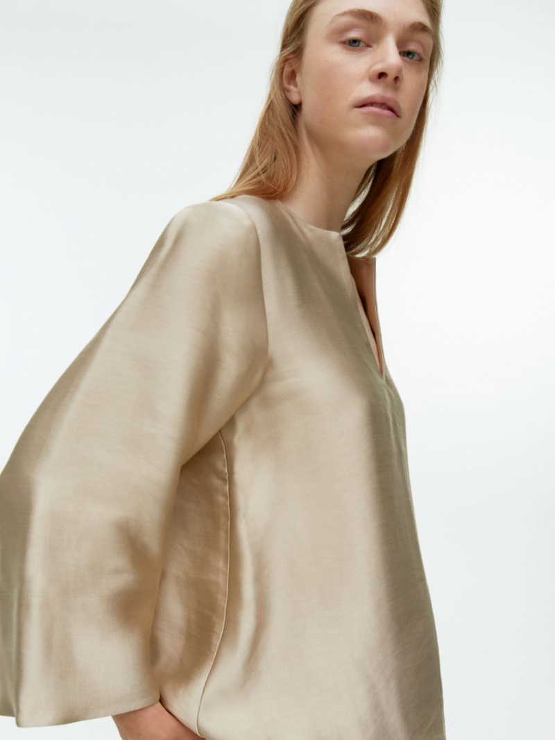 Bluza Arket Linen Blend Dama Bej | Romania-ETQW16493
