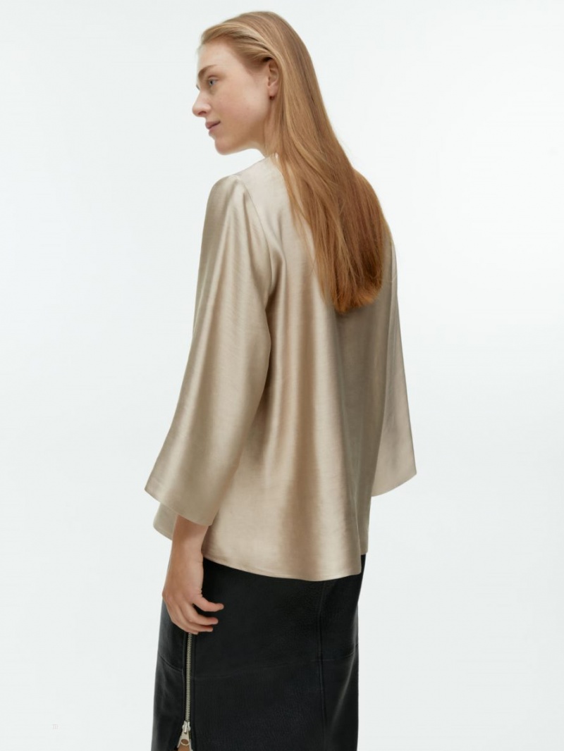 Bluza Arket Linen Blend Dama Bej | Romania-ETQW16493