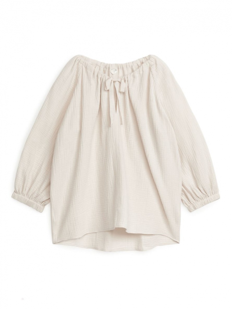Bluza Arket Muslin Dama Albi | Romania-CWVQ27953